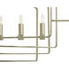 Raiden LED 54 inch Champagne Gold Chandelier Ceiling Light